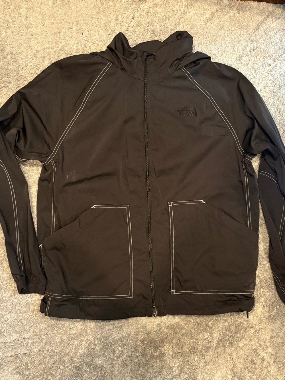 The North Face Men's Black Hooded Windbreaker Jacket